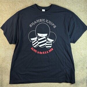 Shonen Knife “Alive! In The USA 2018” Graphic T Shirt 100% Cotton Men’s 2XL